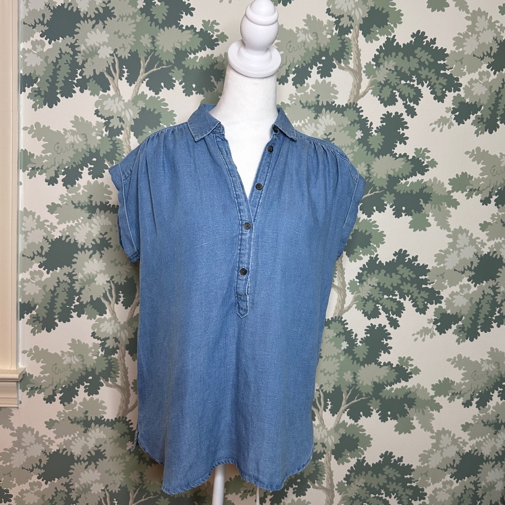 NWT Chambray Doloman blouse.  Size small.  Currently on the Loft website.